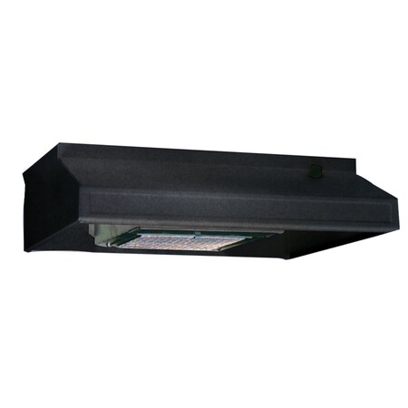 Ventline S0721.20BC-F S0721 Series Smooth 12V DC Range Hood - 12" x 20", Black